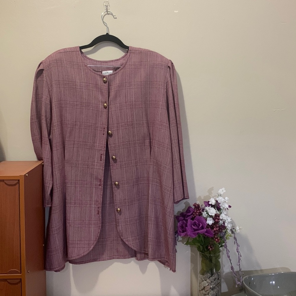 Purple gold blazer